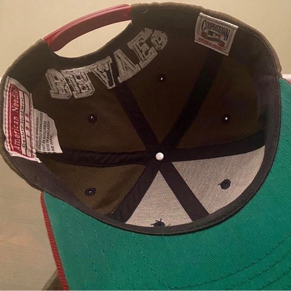 Vintage Atlanta Braves MLB American Needle Blockhead Snapback Cap Hat Wool 90s - Picture 4 of 4